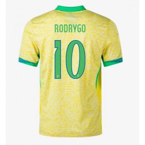 Fotbalové Dres Brazílie Rodrygo Goes #10 Domácí Oblečení Copa America 2024 Krátký Rukáv